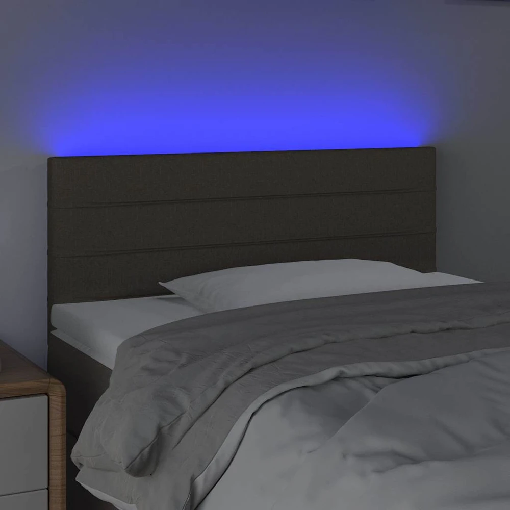 Galvūgalis su LED, taupe spalvos, 90x5x78/88cm, audinys