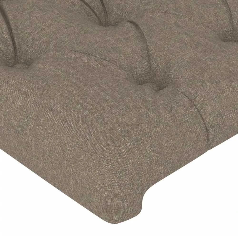 Galvūgalis su LED, taupe spalvos, 93x16x118/128cm, audinys