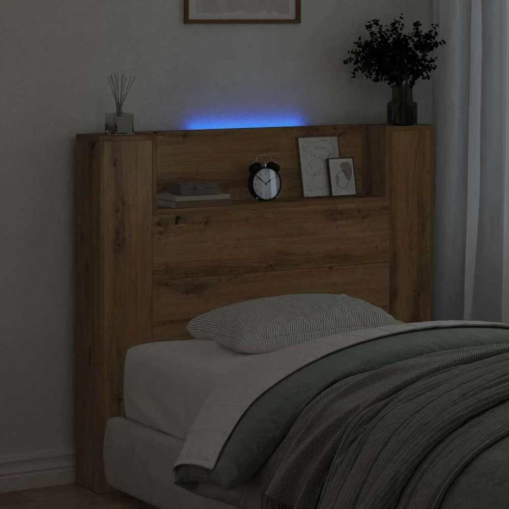 LED galvūgalis su saugojimu Artisano ąžuolo Apdirbta mediena