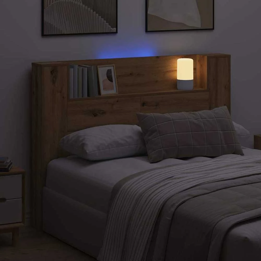 LED galvūgalis su saugojimu Artisano ąžuolo Apdirbta mediena