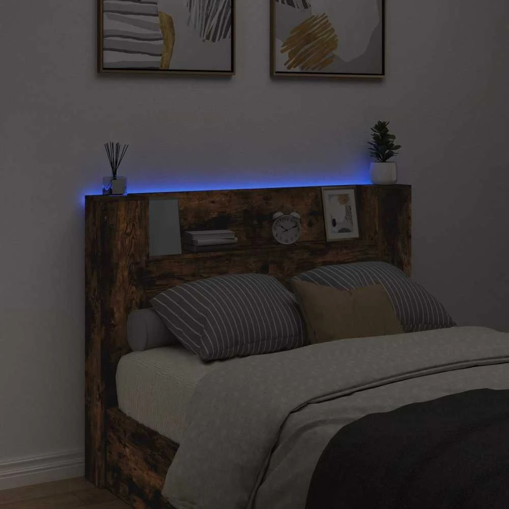 LED galvūgalis su saugojimu Dūminio ąžuolo Apdirbta mediena