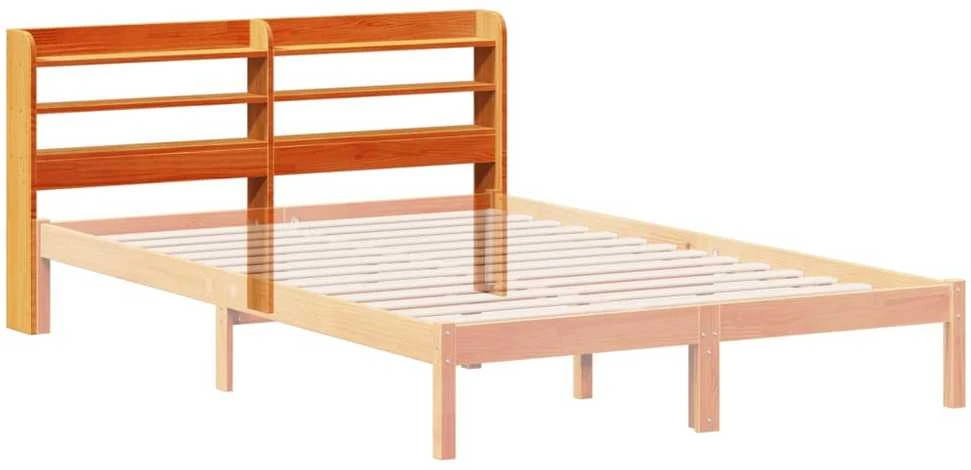 Galvūgalis su lentynomis, rudos, 120cm, pušies medienos masyvas