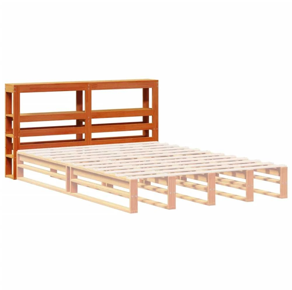 Galvūgalis su lentynomis, rudos, 140cm, pušies medienos masyvas
