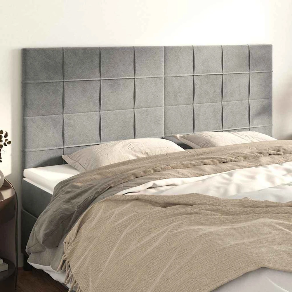 Galvūgalis, 4vnt.,šviesiai pilkos spalvos,90x5x78/88cm, aksomas