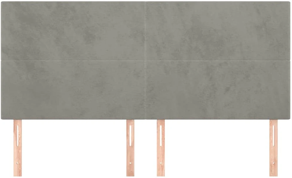 Galvūgalis, 4vnt.,šviesiai pilkos spalvos,100x5x78/88cm,aksomas