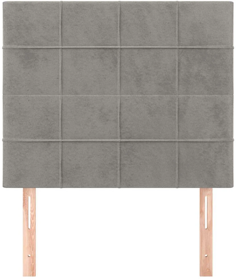 Galvūgalis, 2vnt.,šviesiai pilkos spalvos,90x5x78/88cm, aksomas