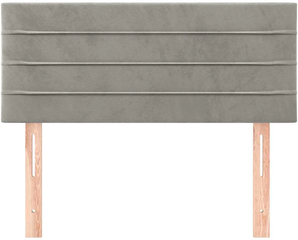 Galvūgalis, šviesiai pilkos spalvos, 100x5x78/88cm, aksomas