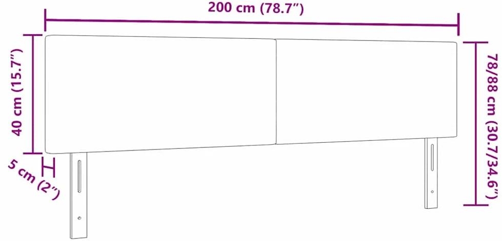 Galvūgalis Šviesiai žalia pilka 200 cm Kordūrinis audinys