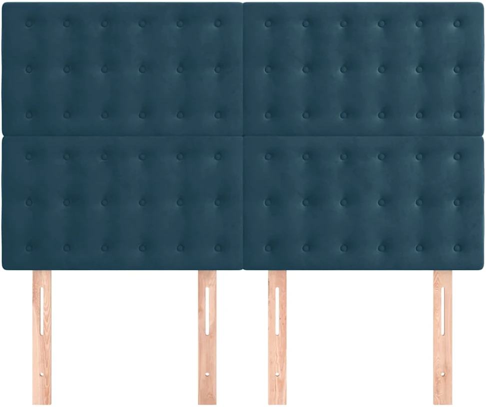 Galvūgaliai, 4vnt., tamsiai mėlyni, 72x5x78/88cm, aksomas