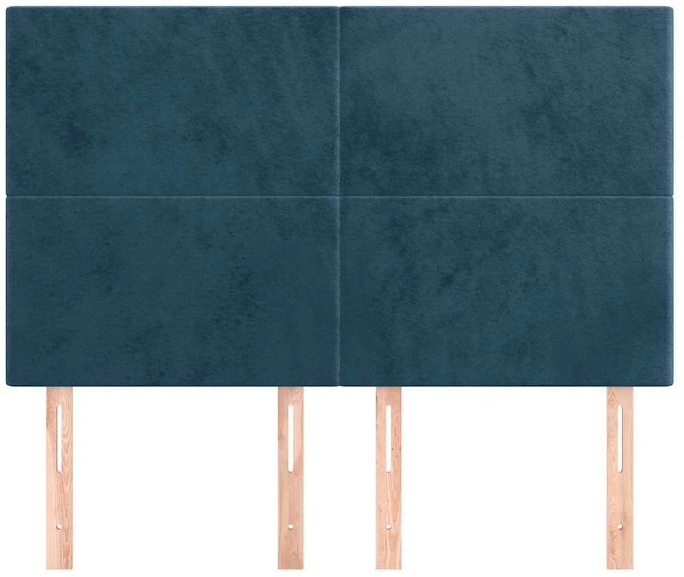 Galvūgaliai, 4vnt., tamsiai mėlyni, 72x5x78/88cm, aksomas