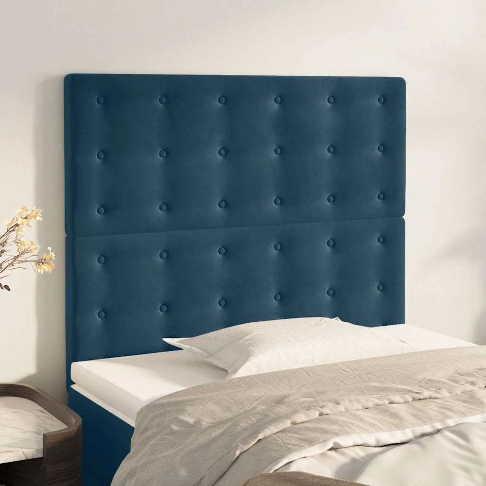 Galvūgalis, 2vnt.tamsiai mėlynos spalvos, 80x5x78/88cm, aksomas