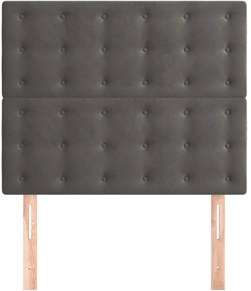 Galvūgalis, 2vnt.,tamsiai pilkos spalvos,100x5x78/88cm, aksomas