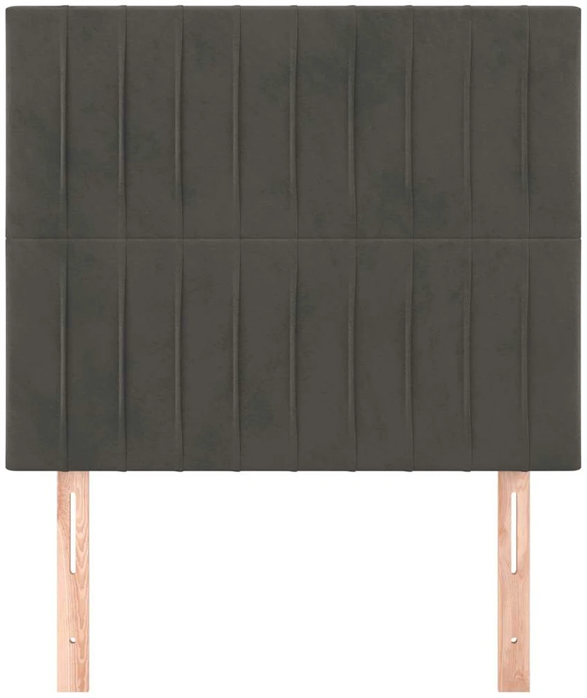 Galvūgalis, 2vnt.,tamsiai pilkos spalvos,100x5x78/88cm, aksomas