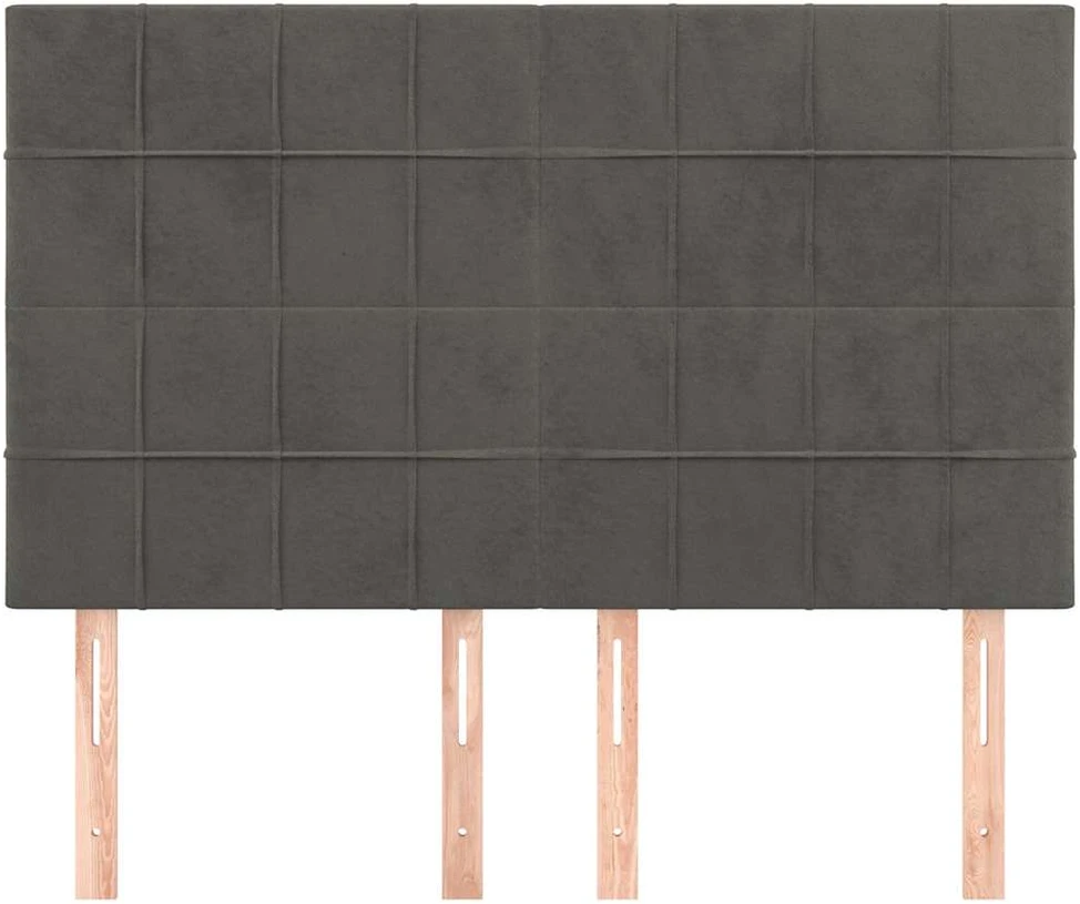 Galvūgaliai, 4vnt., tamsiai pilki, 72x5x78/88cm, aksomas