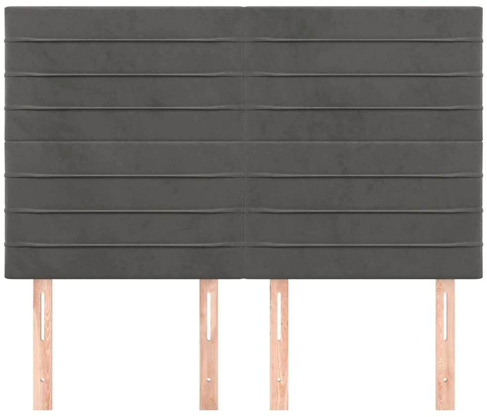 Galvūgaliai, 4vnt., tamsiai pilki, 72x5x78/88cm, aksomas