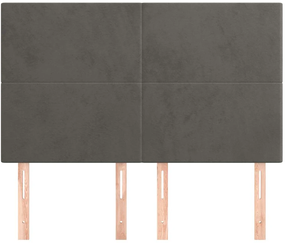 Galvūgaliai, 4vnt., tamsiai pilki, 72x5x78/88cm, aksomas
