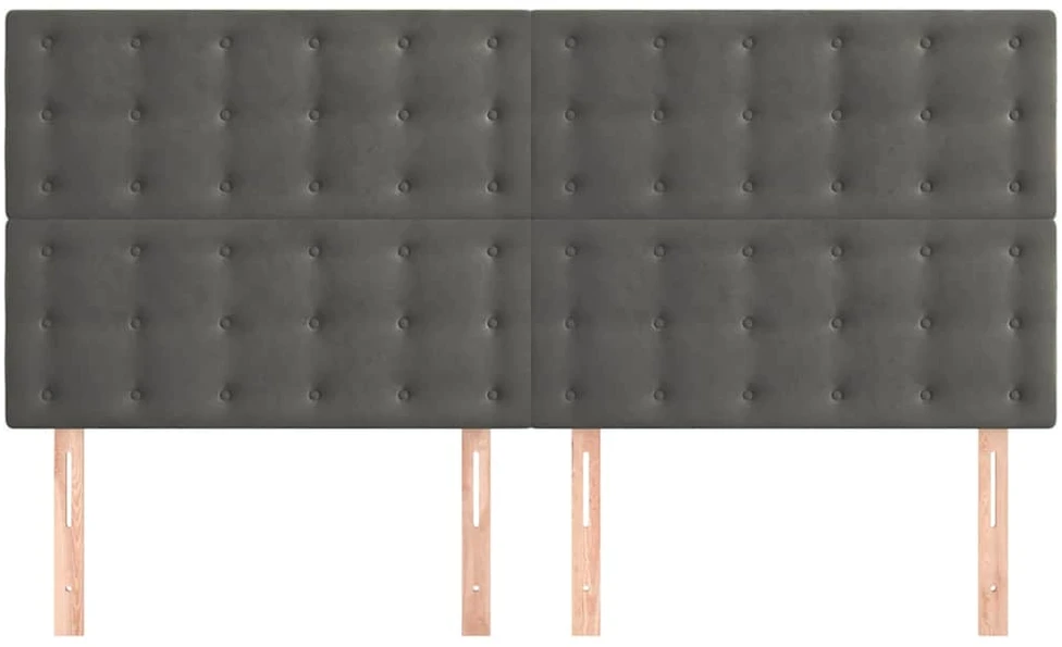Galvūgalis, 4vnt.,tamsiai pilkos spalvos,100x5x78/88cm, aksomas