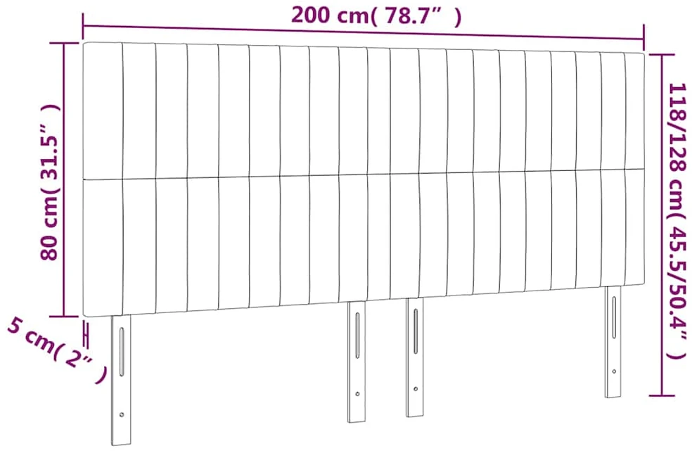 Galvūgalis, 4vnt.,tamsiai pilkos spalvos,100x5x78/88cm, audinys