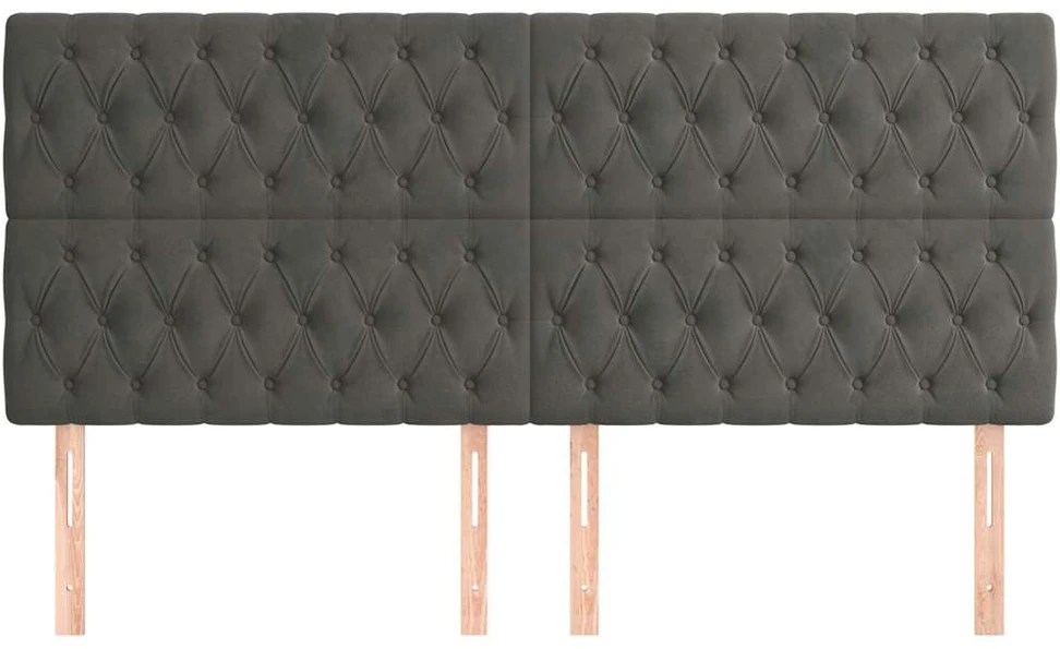 Galvūgalis, 4vnt.,tamsiai pilkos spalvos,100x7x78/88cm, aksomas
