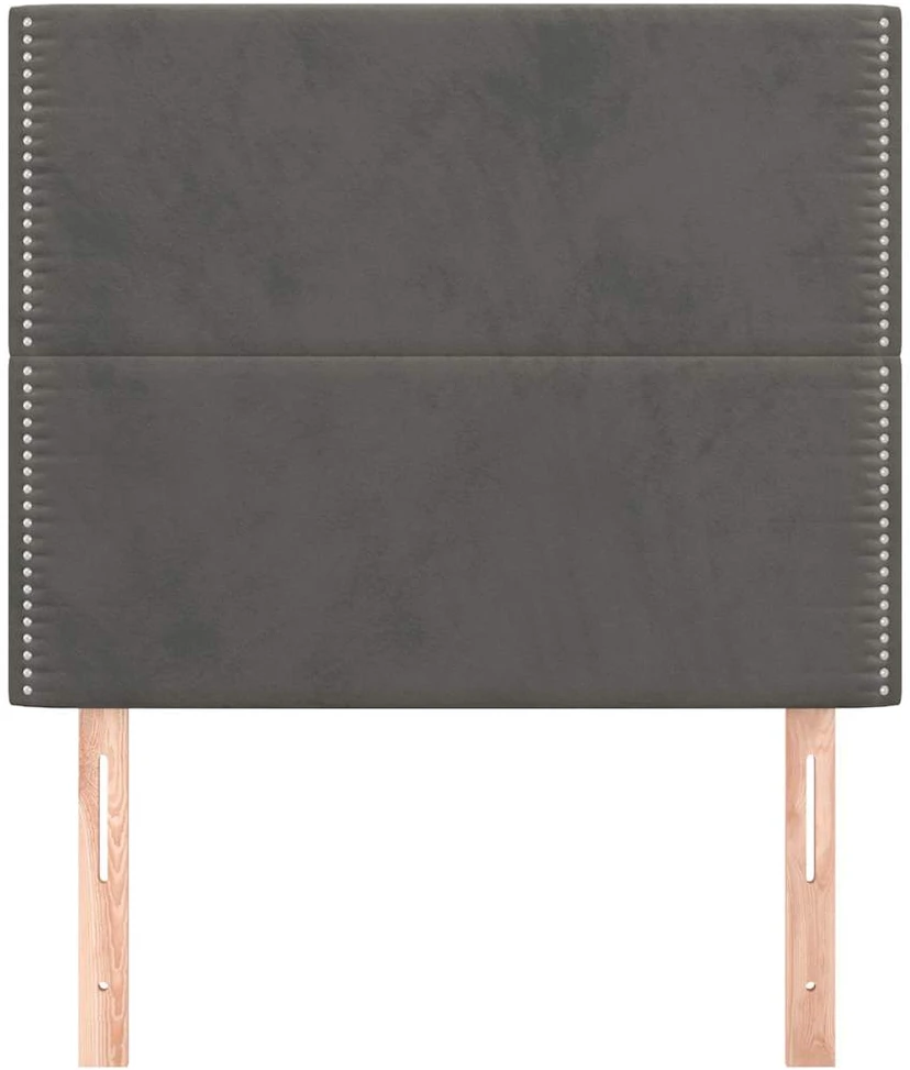 Galvūgalis, 2vnt.,tamsiai pilkos spalvos,90x5x78/88cm, aksomas