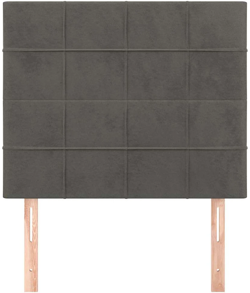 Galvūgalis, 2vnt.,tamsiai pilkos spalvos,90x5x78/88cm, aksomas