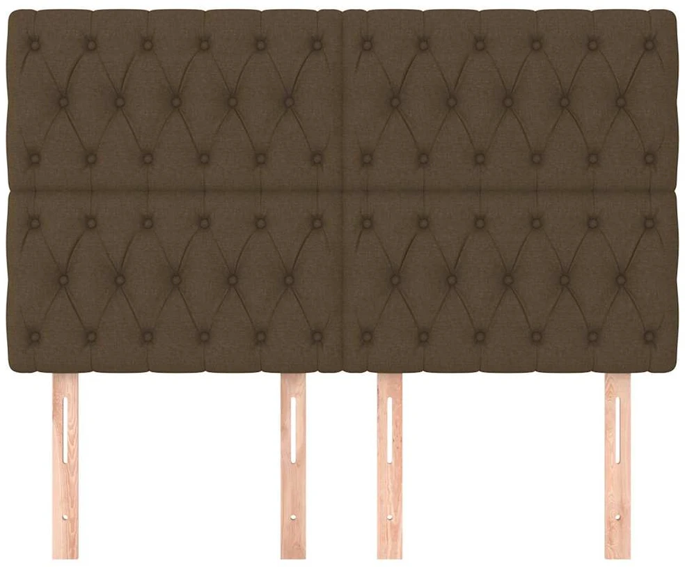 Galvūgaliai, 4vnt., tamsiai rudi, 72x7x78/88cm, audinys