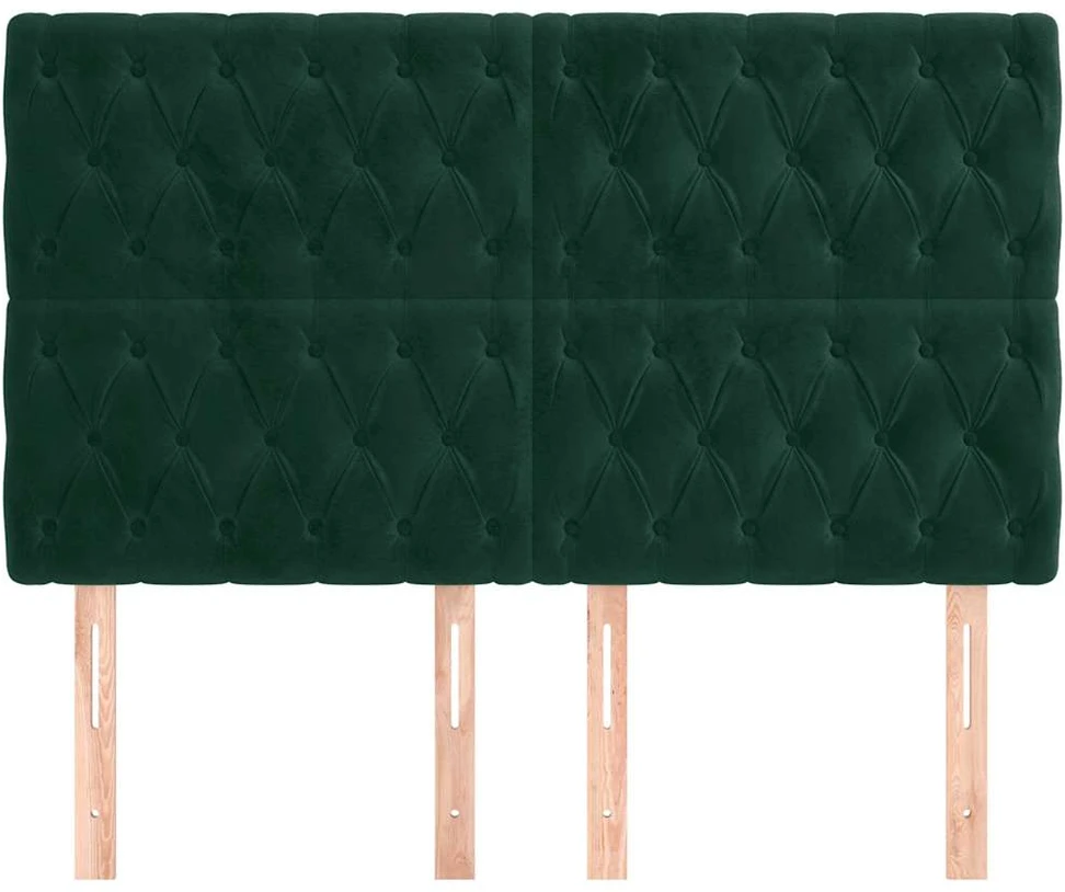 Galvūgaliai, 4vnt., tamsiai žali, 72x7x78/88cm, aksomas