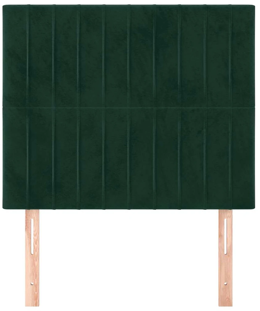 Galvūgalis, 2vnt.,tamsiai žalios spalvos, 90x5x78/88cm, aksomas