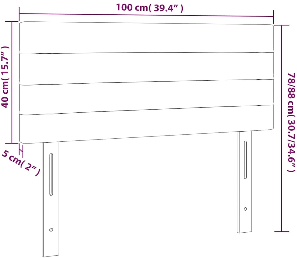 Galvūgalis, taupe spalvos, 100x5x78/88cm, audinys