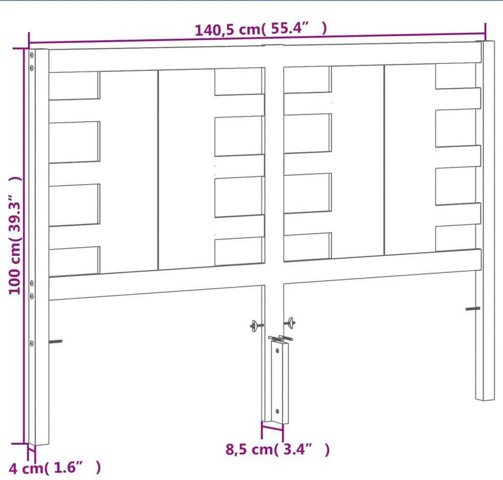 Galvūgalis, vaško rudos spalvos, 135cm, pušies medienos masyvas