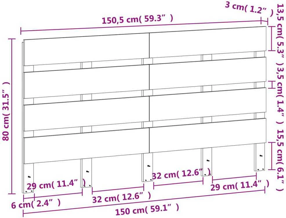 Galvūgalis, vaško rudos spalvos, 150cm, pušies medienos masyvas