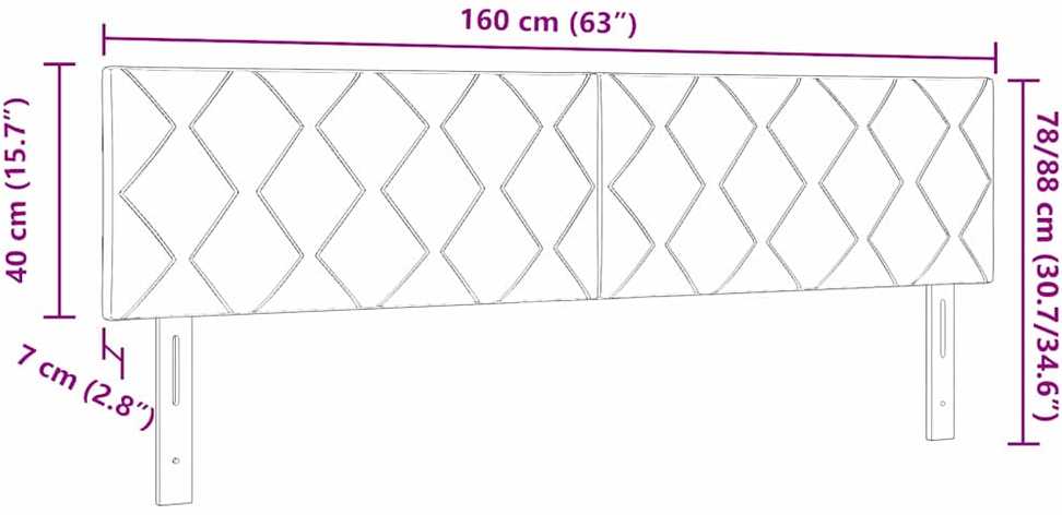 Galvūgalis Juodas 160 cm Aksomas