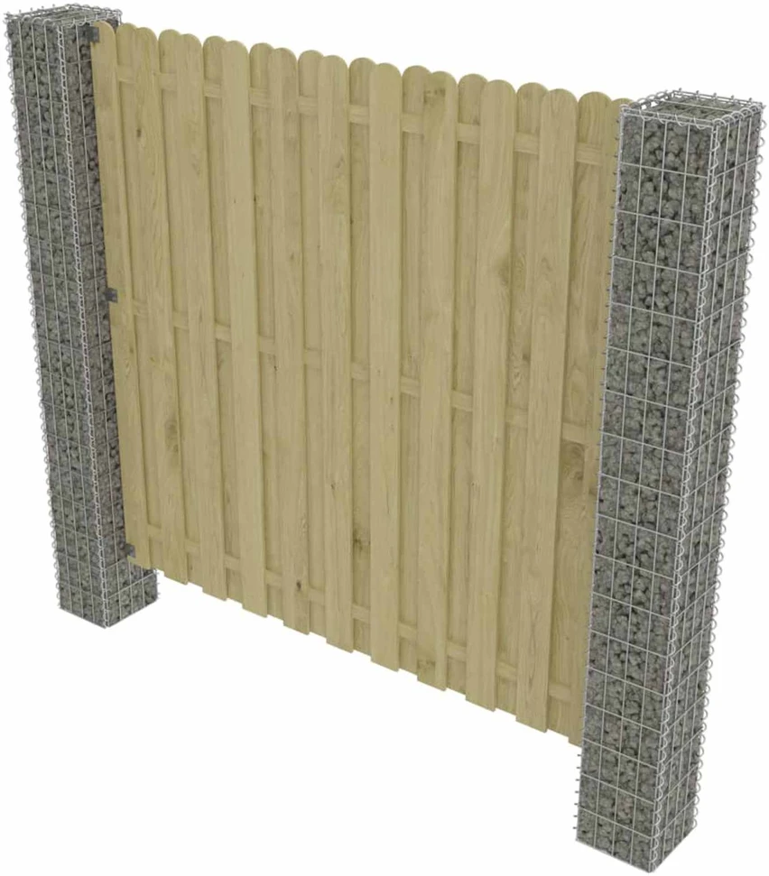 Tvorelės stulpas 2 pcs Sidabro 20 x 20 x 190 cm metalas