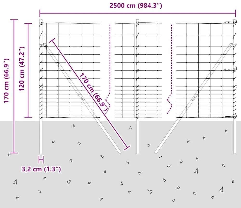 Pagrindo Suvirintas Vielos Tvora 25 x 1,2 m Sidabrinė Tinklelis