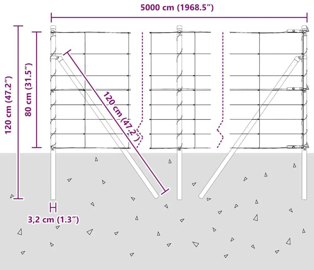 Pagrindo Suvirintas Vielos Tvora 50 x 0,8 m Sidabrinė Tinklelis