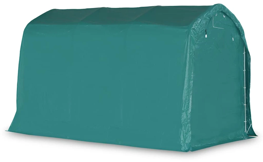 Garažas-palapinė, žalios spalvos, 2,4x3,6m, PVC (310026+310027)