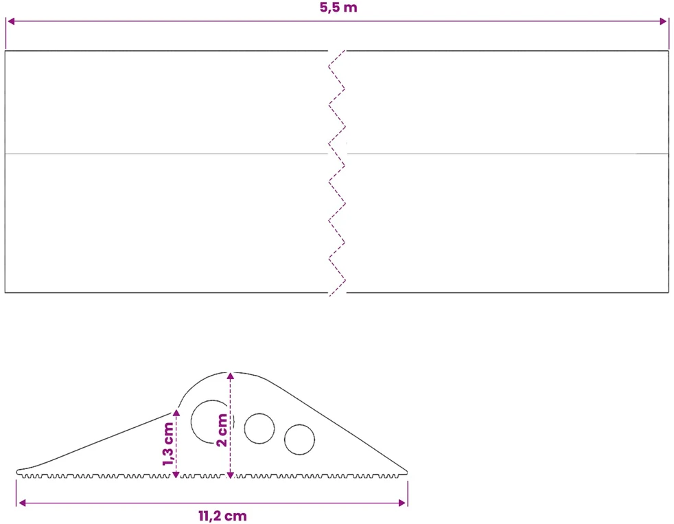 Garažo Grindų Sandariklis Juoda 112 x 20 mm 5,5 m EPDM guma