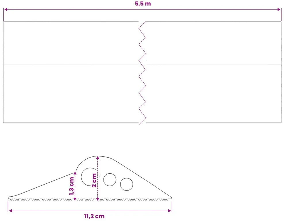 Garažo Grindų Sandariklis Juoda 112 x 20 mm 5,5 m EPDM guma
