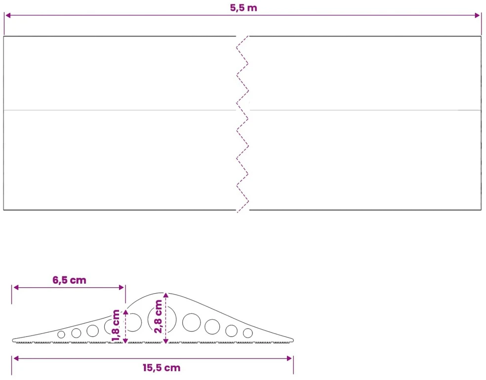 Garažo Grindų Sandariklis Juoda 155 x 28 mm 5,5 m EPDM guma