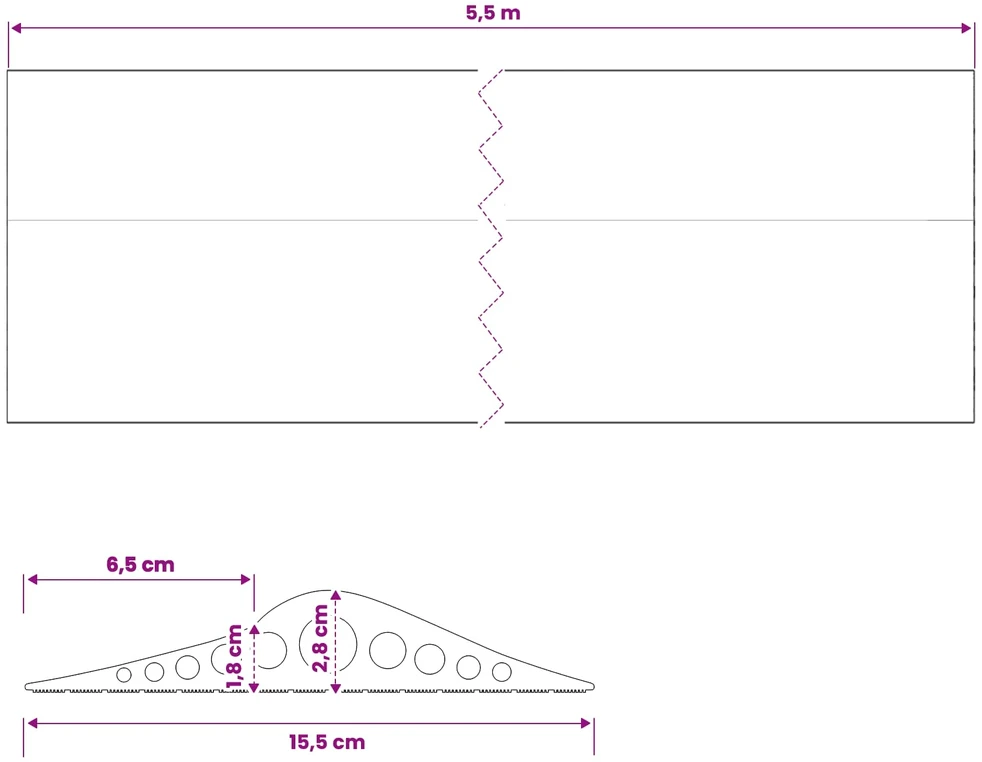 Garažo Grindų Sandariklis Juoda 155 x 28 mm 5,5 m EPDM guma