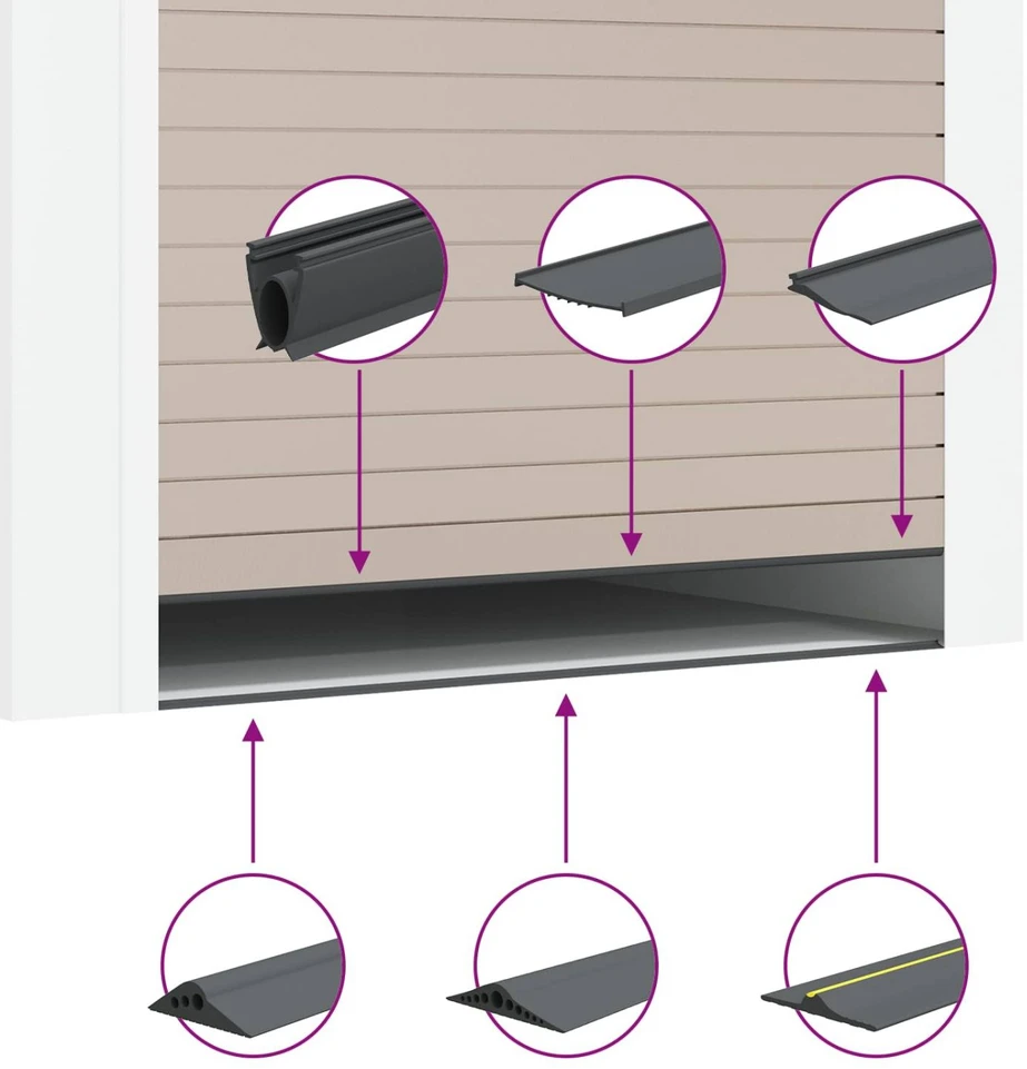 Garažo Grindų Sandariklis Juoda 75 x 12 mm 5 m EPDM guma