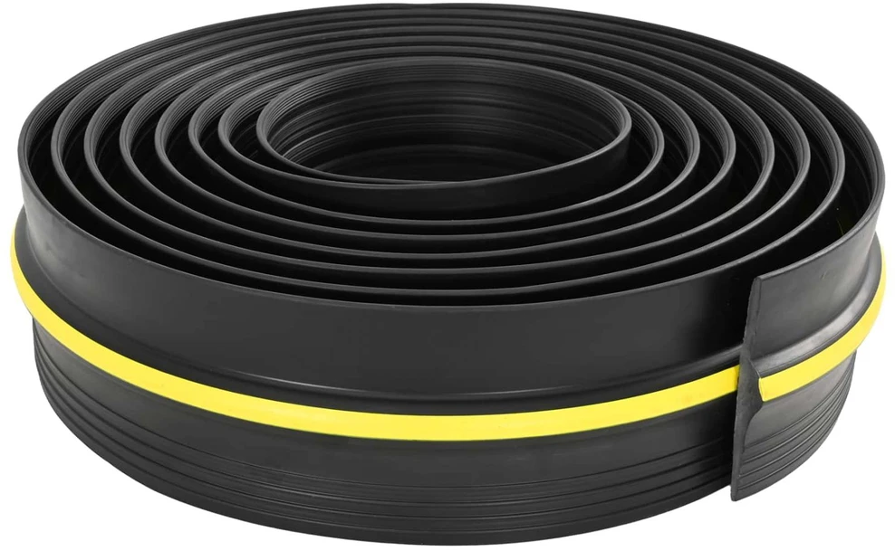 Garažo Grindų Sandariklis Juoda ir geltona 12 x 90 mm 1,5 m PVC