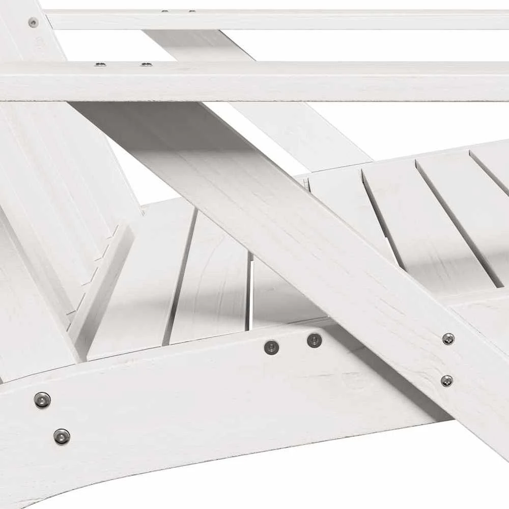 Garden Adirondack kėdė balta 75x77x77 cm medžio masyvo pušis