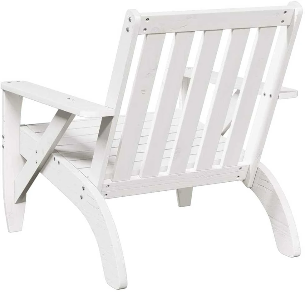 Garden Adirondack kėdė balta 75x77x77 cm medžio masyvo pušis