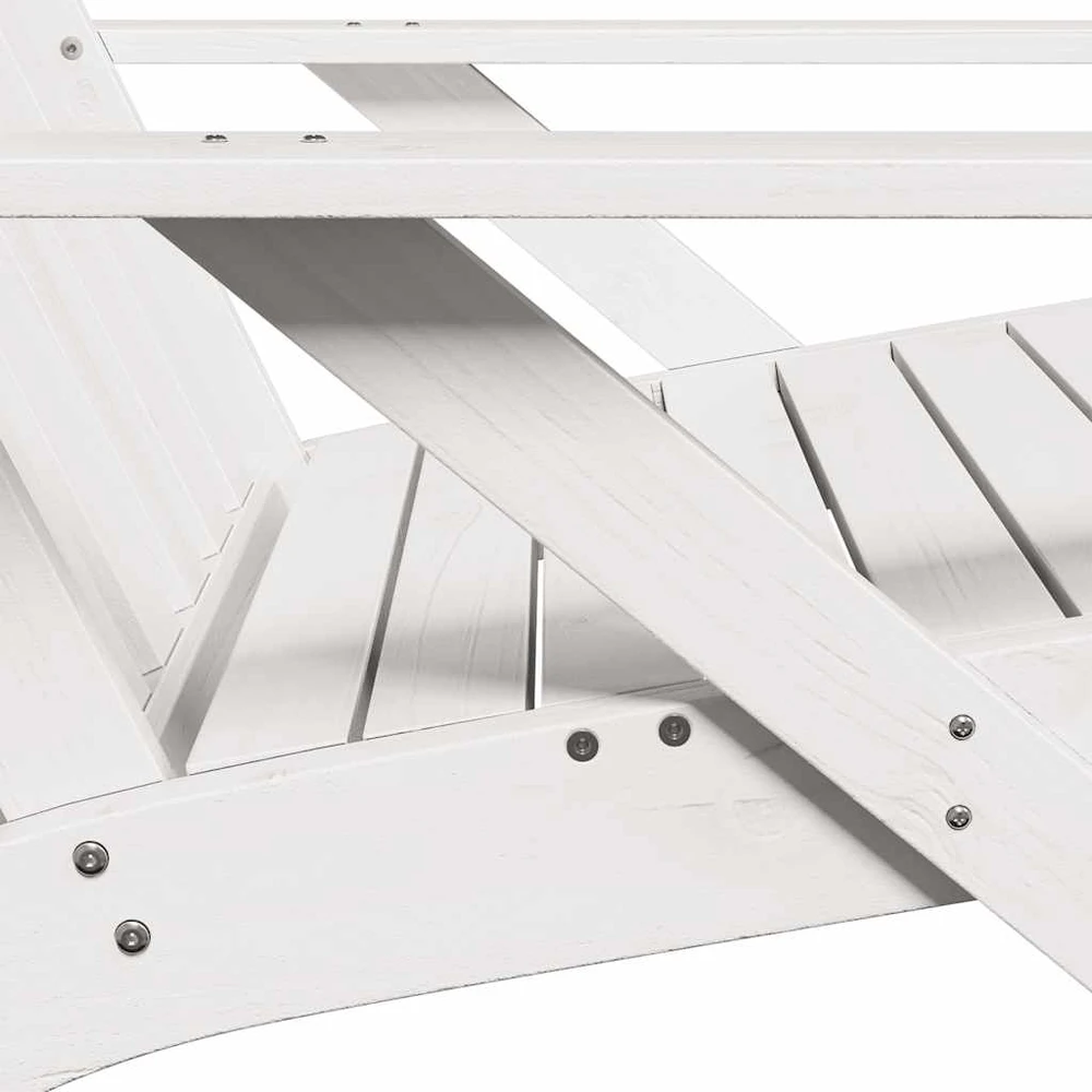Garden Adirondack kėdė balta 75x77x77 cm medžio masyvo pušis