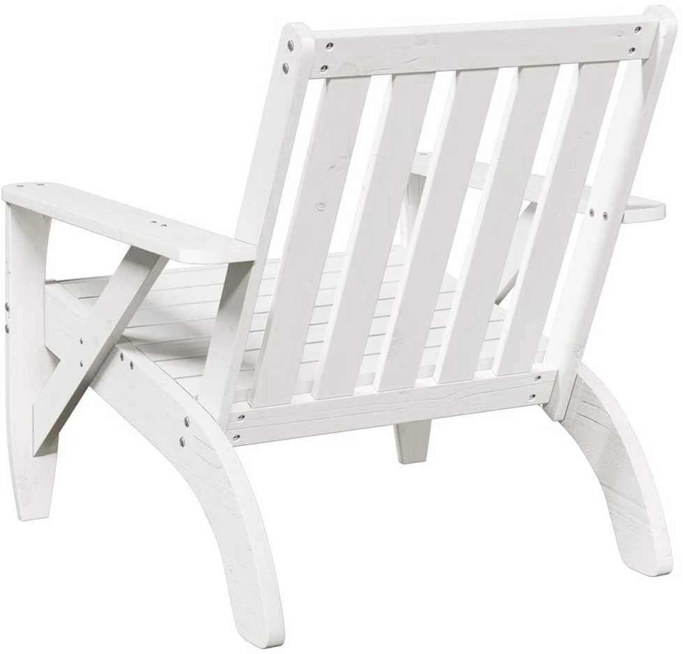 Garden Adirondack kėdės 2 vnt Baltos medžio masyvo pušies