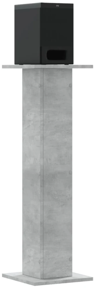 Garsiakalbių stovai, 2vnt., betono pilki, 30x30x95cm, mediena