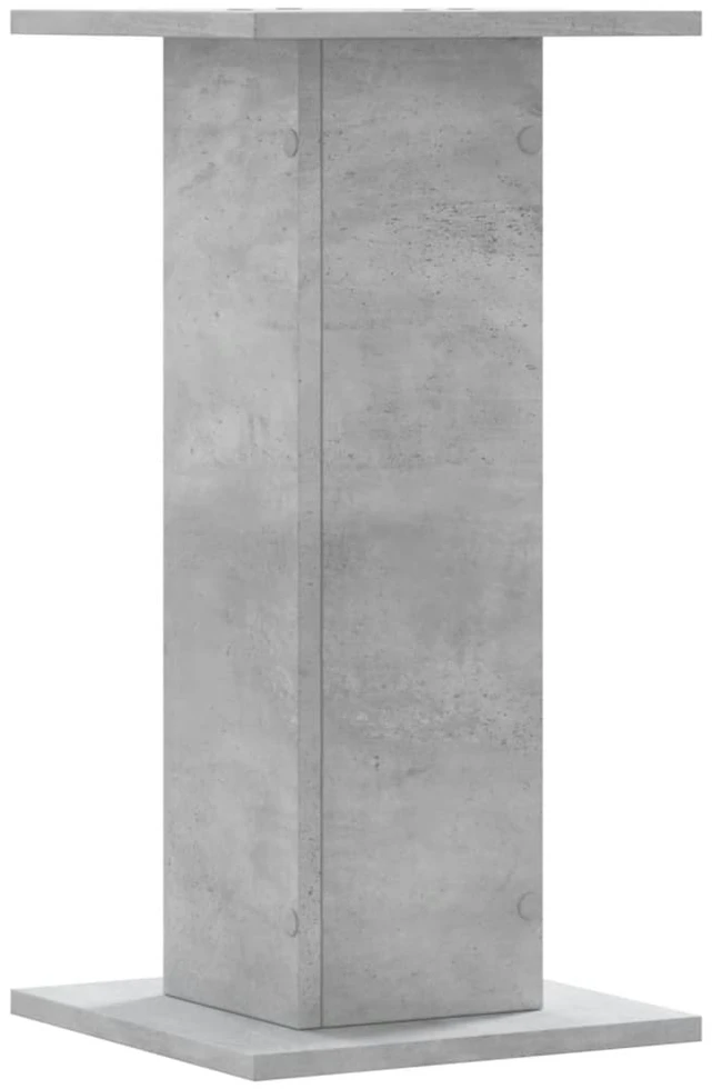 Garsiakalbių stovai, 2vnt., betono pilki, 30x30x60cm, mediena
