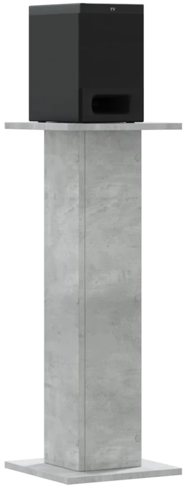 Garsiakalbių stovai, 2vnt., betono pilki, 30x30x80cm, mediena