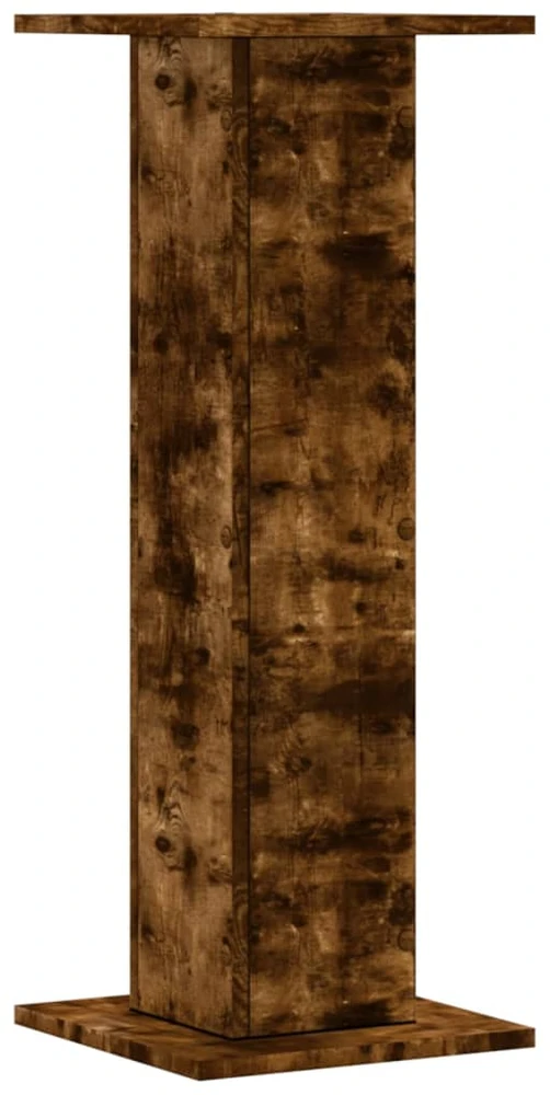Garsiakalbių stovai, 2vnt., dūminio ąžuolo, 30x30x80cm, mediena
